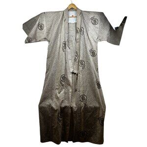 Classic Men's Beige Patterned Yukata Kimono